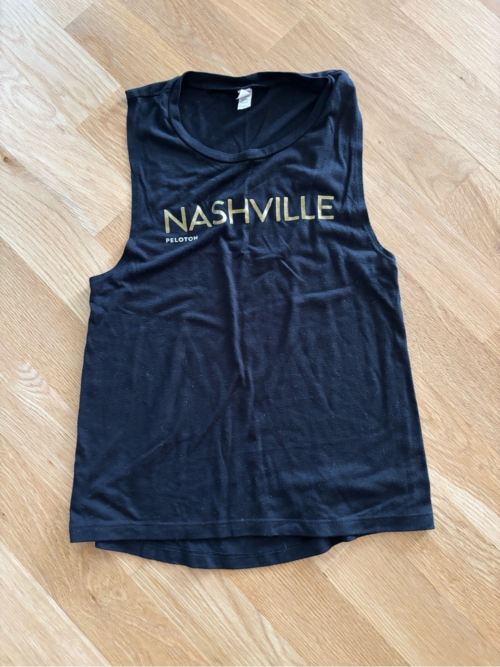L.L. Bean Black Muscle Tee with Gold Nashville Logo